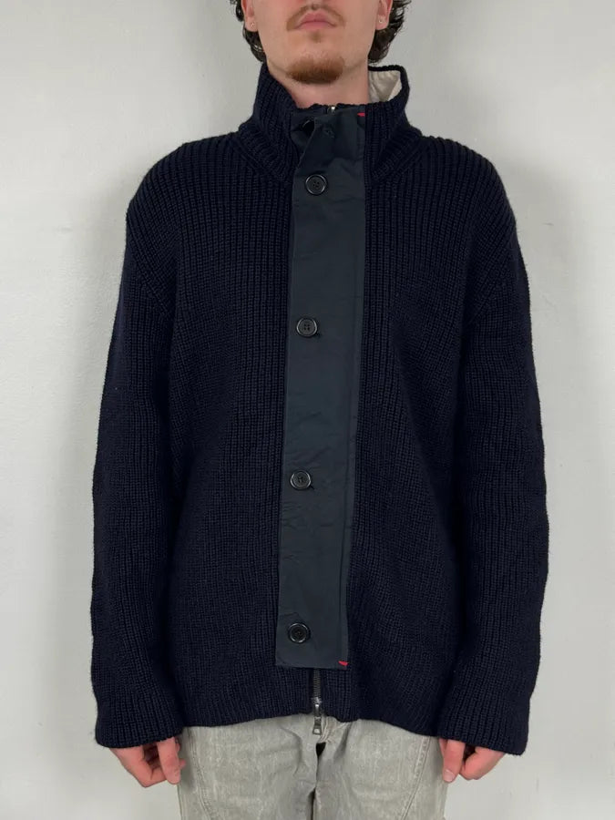 2000s Prada Navy Drivers Wool Cardigan Sweater UnzqoKG 1