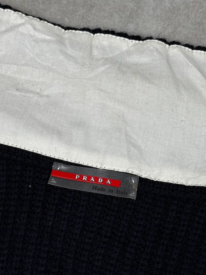2000s Prada Navy Drivers Wool Cardigan Sweater UnzqoKG 9