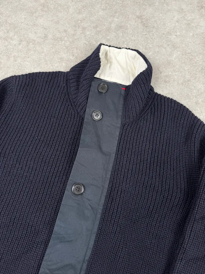 2000s Prada Navy Drivers Wool Cardigan Sweater UnzqoKG 4