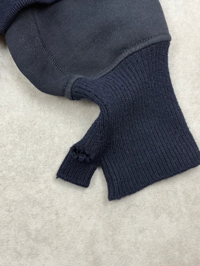 2000s Prada Navy Gloved Zip-up Cozy Sweater Jacket UKMcMOI 11