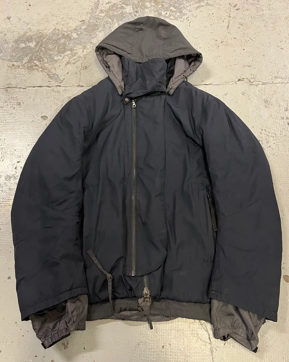 2000s Prada Navy Hooded Nylon Layered Windbreaker Jacket  VhWJTzq 0