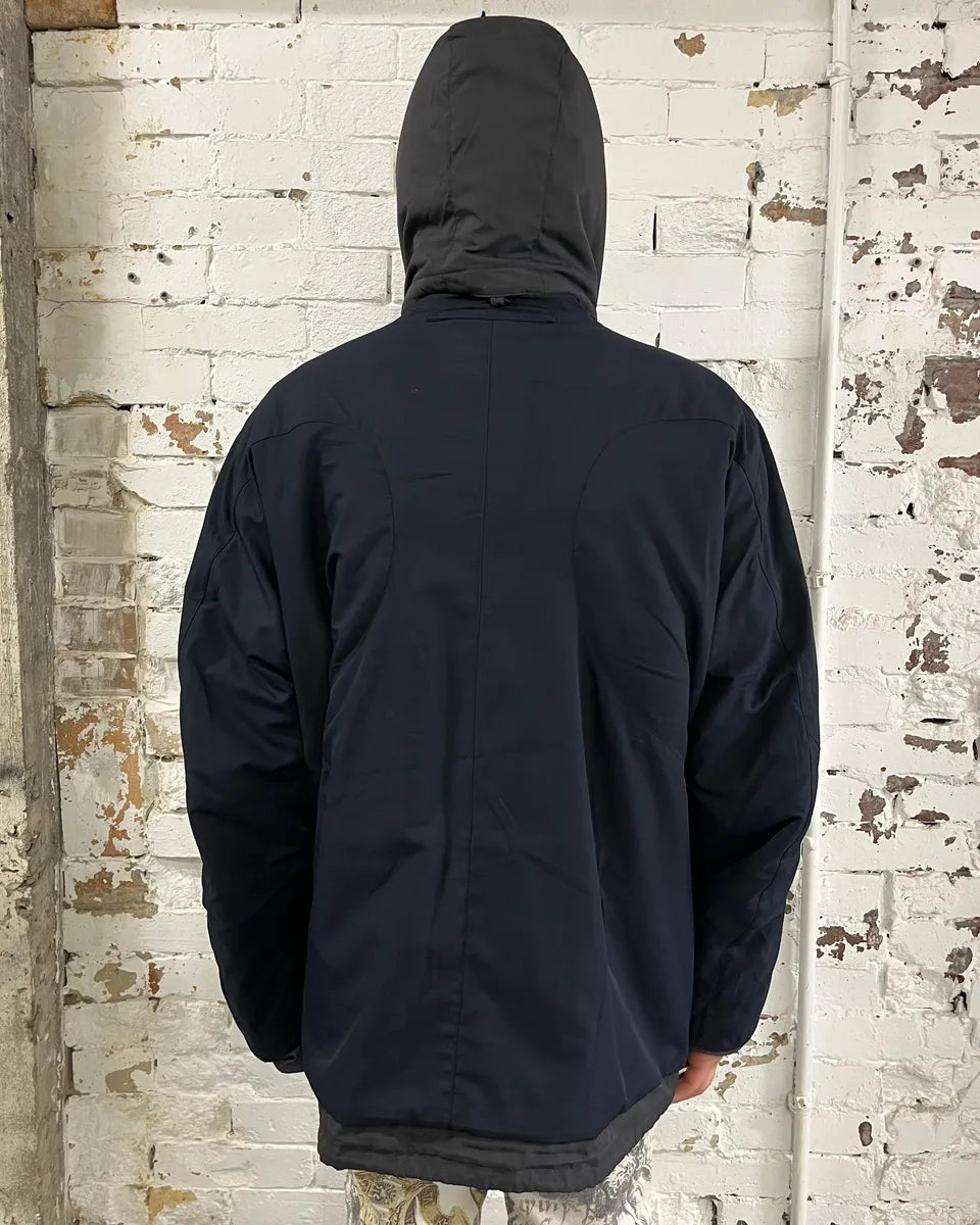2000s Prada Navy Hooded Nylon Layered Windbreaker Jacket  VhWJTzq 2