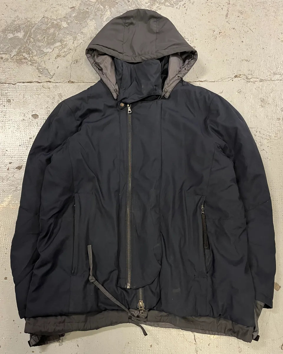 2000s Prada Navy Hooded Nylon Layered Windbreaker Jacket  VhWJTzq 3