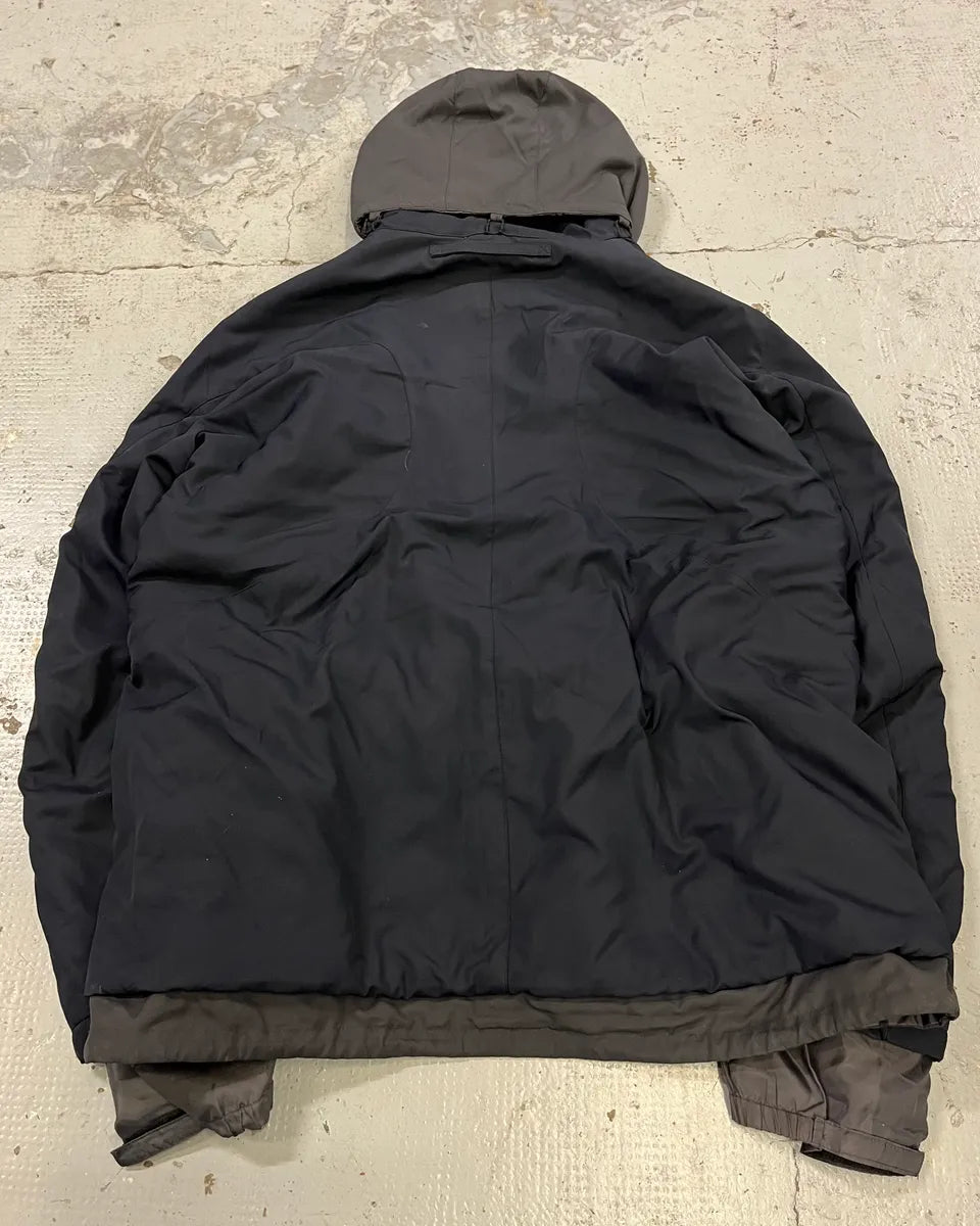 2000s Prada Navy Hooded Nylon Layered Windbreaker Jacket  VhWJTzq 6