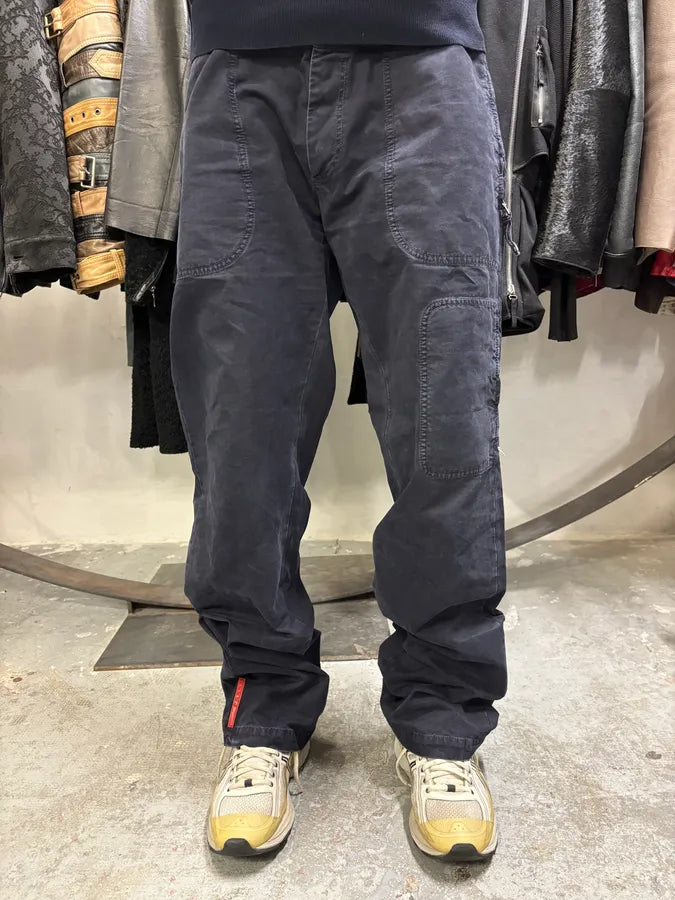 2000s Prada Navy Linea Rossa Cargo Pants (L) qUJehgN 0
