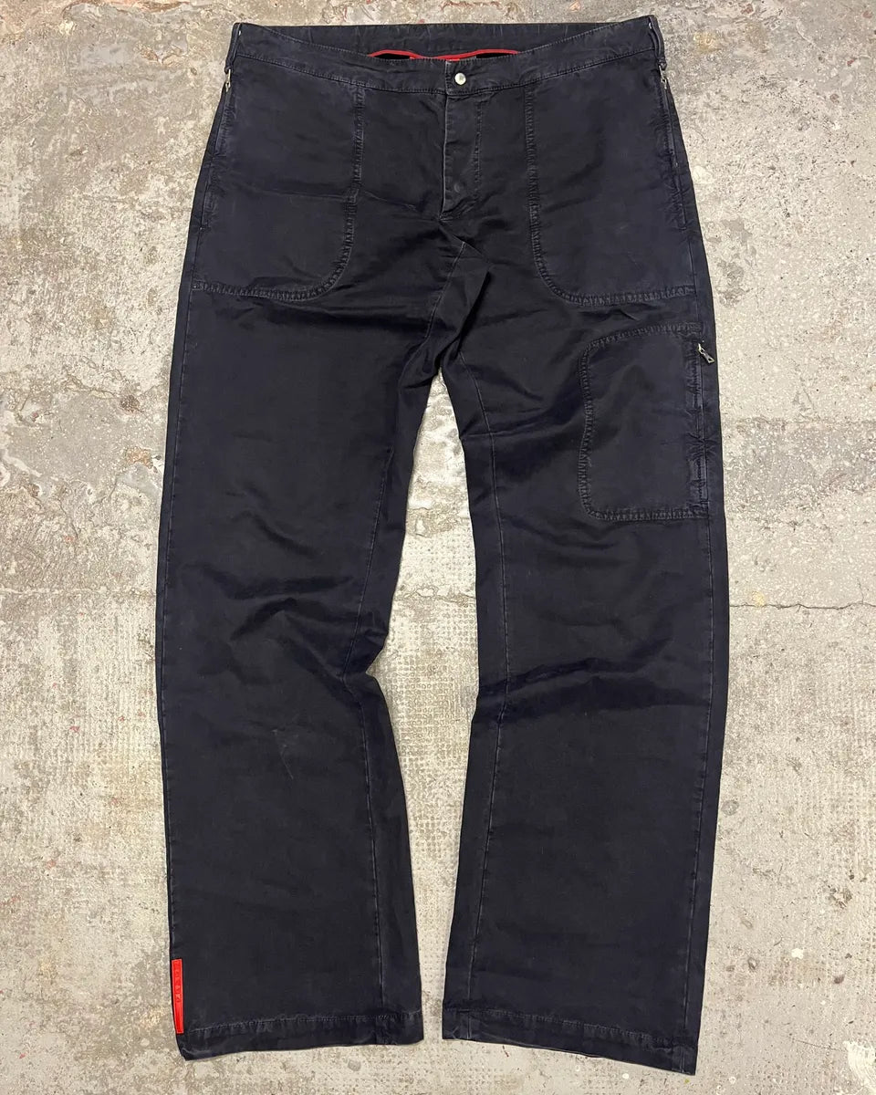 2000s Prada Navy Linea Rossa Cargo Pants (L) qUJehgN 1