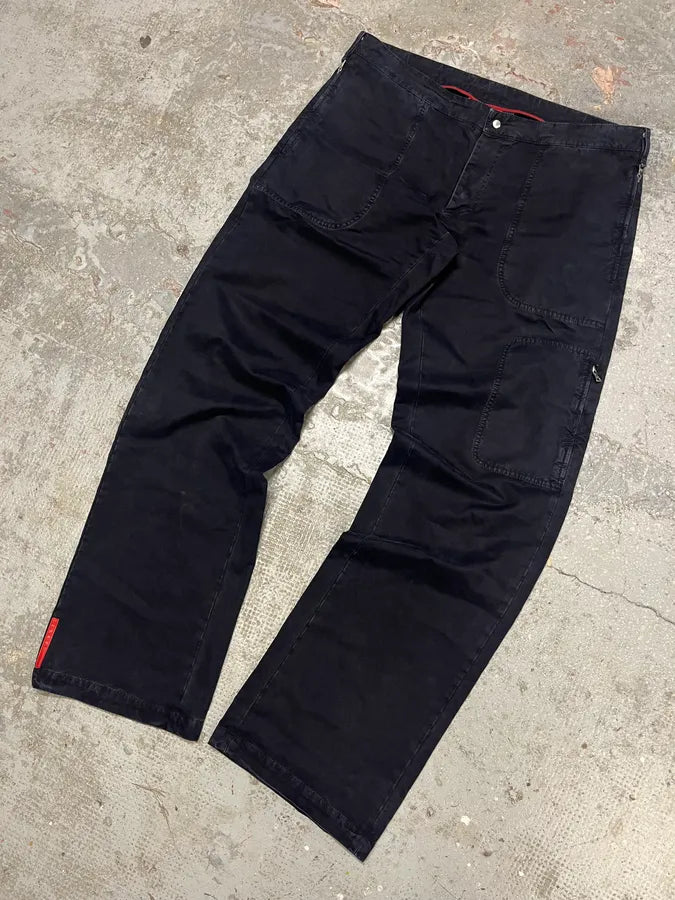 2000s Prada Navy Linea Rossa Cargo Pants (L) qUJehgN 4