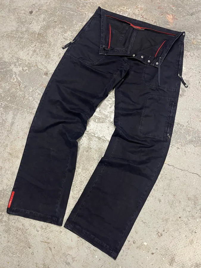 2000s Prada Navy Linea Rossa Cargo Pants (L) qUJehgN 5