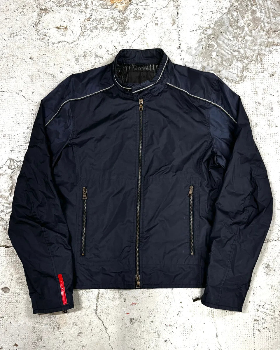 2000s Prada Navy Linea Rossa Nylon Jacket aCKTMvc 0