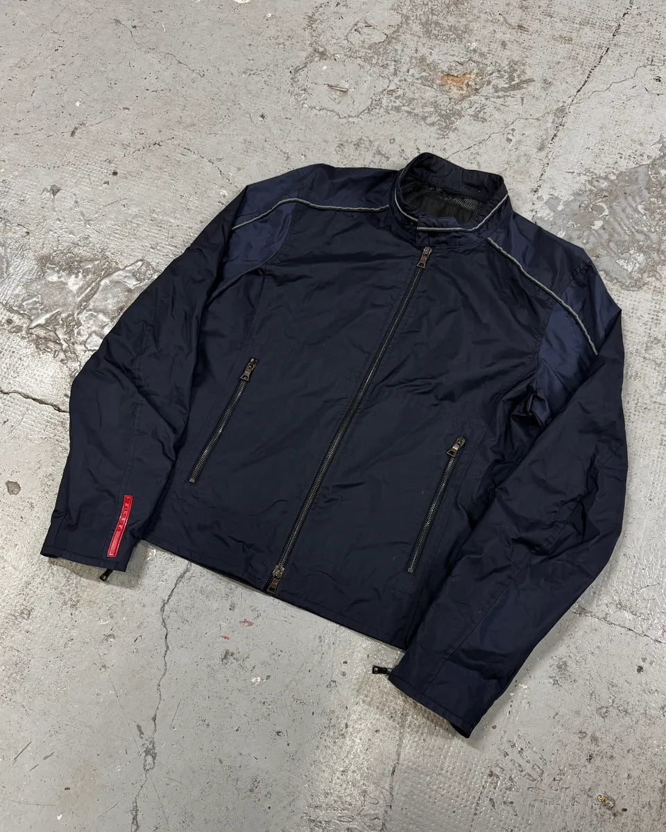 2000s Prada Navy Linea Rossa Nylon Jacket aCKTMvc 2