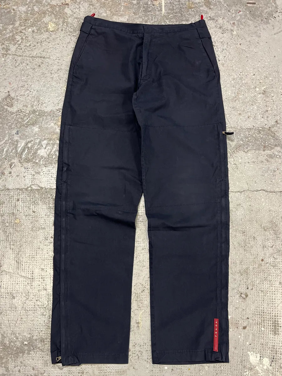 2000s Prada Navy Linea Rossa Pants uoNDhCj 1