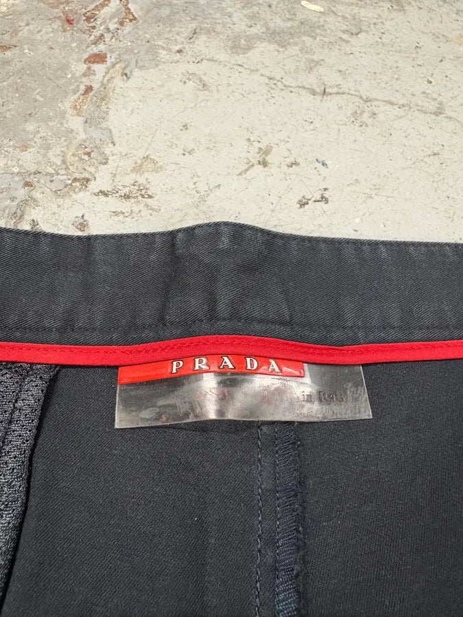 2000s Prada Navy Linea Rossa Shorts UHqFIVw 10