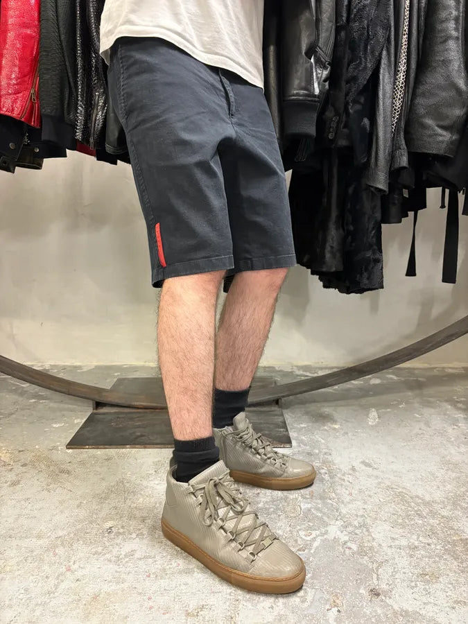 2000s Prada Navy Linea Rossa Shorts UHqFIVw 3