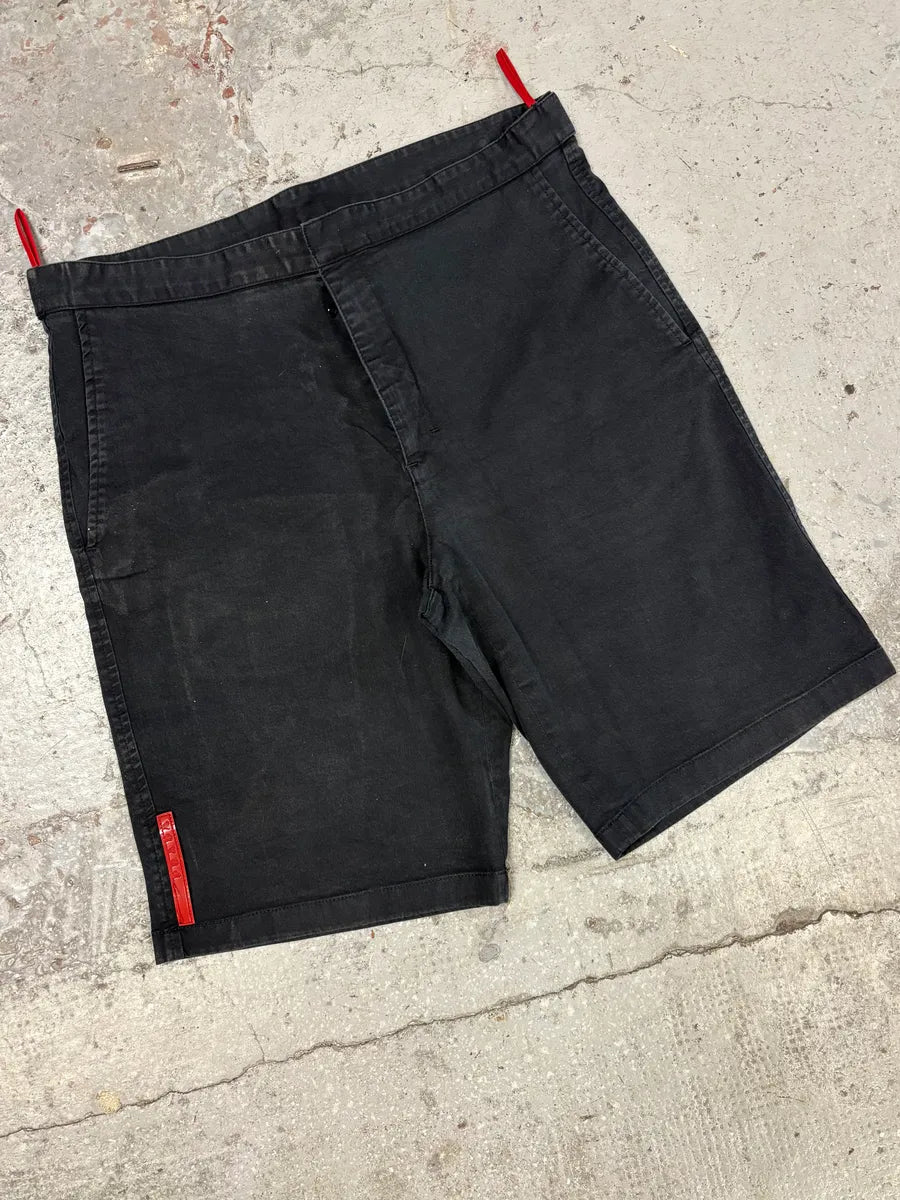 2000s Prada Navy Linea Rossa Shorts UHqFIVw 5