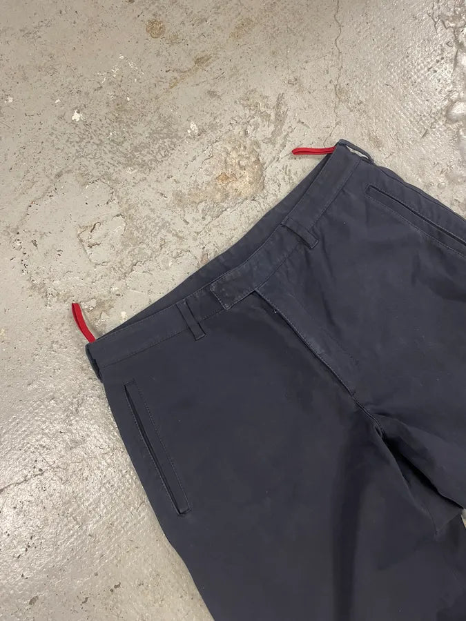 2000s Prada Navy Linea Rossa Sport Tailored Pants (M) BymkhxZ 5