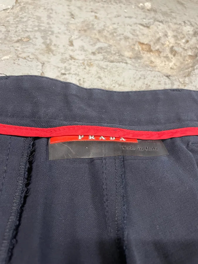 2000s Prada Navy Linea Rossa Sport Tailored Pants (M) BymkhxZ 9