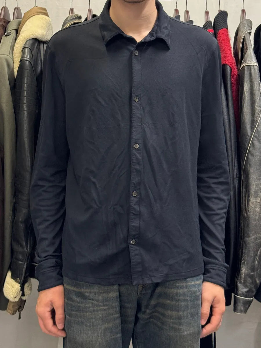 2000s Prada Navy Linea Rossa Stretchy Shirt IoxKSxI 1