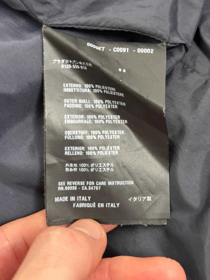 2000s Prada Navy Linea Rossa Windbreaker Jacket exhroUm 10