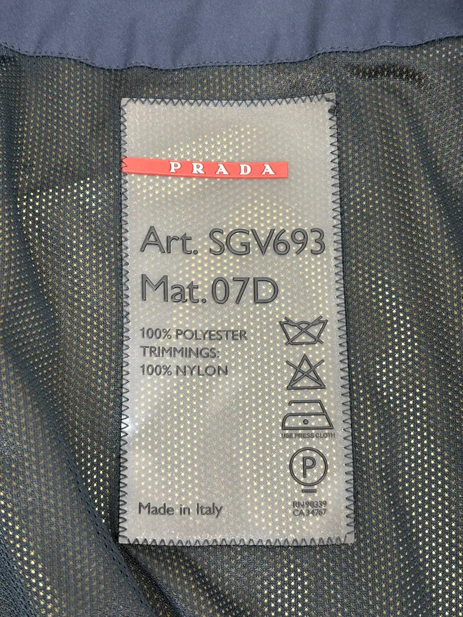 2000s Prada Navy Linea Rossa Windbreaker Jacket SjBJOQQ 9