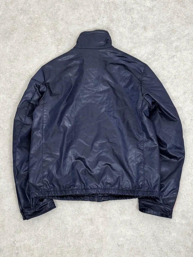 2000s Prada Navy Linea Rossa Windbreaker Jacket exhroUm 3