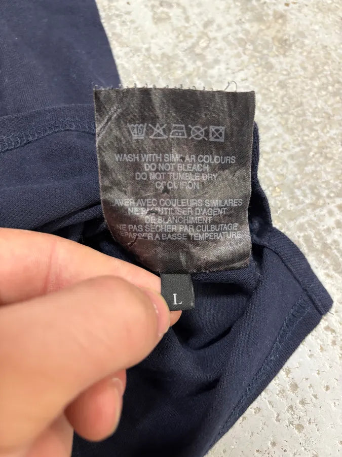 2000s Prada Navy Lined Polo Shirt FtKckVp 9