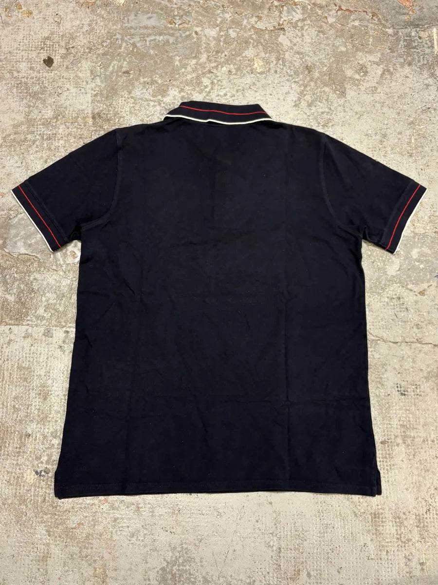 2000s Prada Navy Lined Polo Shirt FtKckVp 5