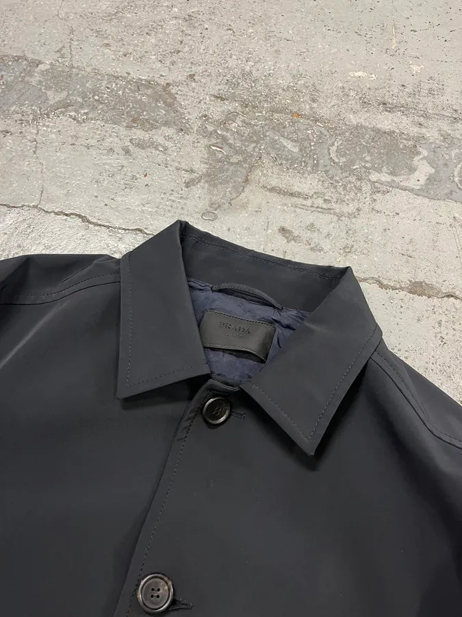2000s Prada Navy Long Classy Jacket OzDPrjE 4