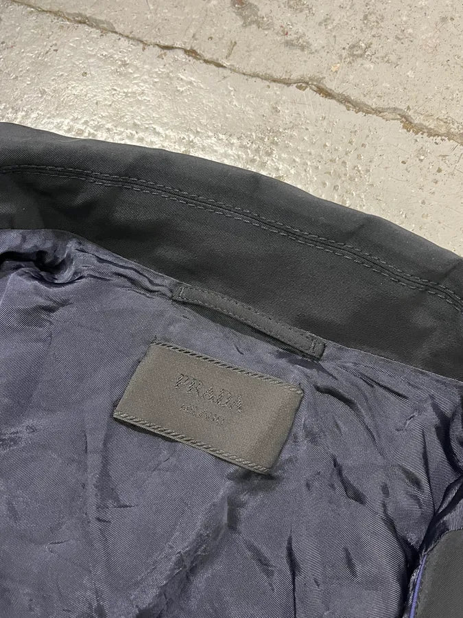 2000s Prada Navy Long Classy Jacket OzDPrjE 9