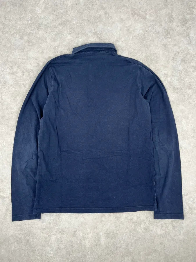 2000s Prada Navy Longsleeve Washed Polo Khvmwci 4