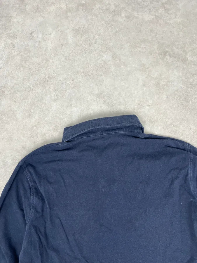 2000s Prada Navy Longsleeve Washed Polo Khvmwci 5