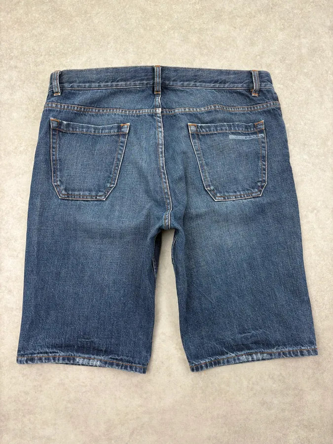 2000s Prada Navy Loose Denim Shorts VSbNXMK 6