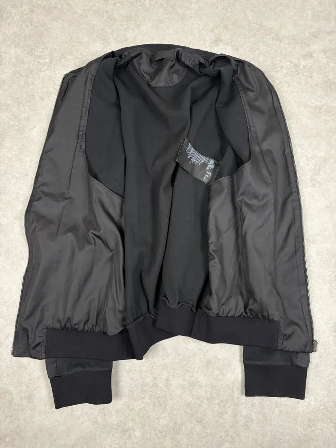 2000s Prada Black Minimalist Hybrid Zip-up Sweater bnZOyYb 7