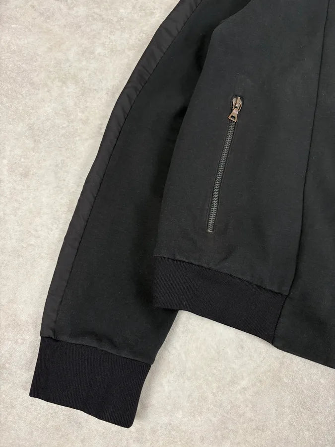 2000s Prada Black Minimalist Hybrid Zip-up Sweater bnZOyYb 6