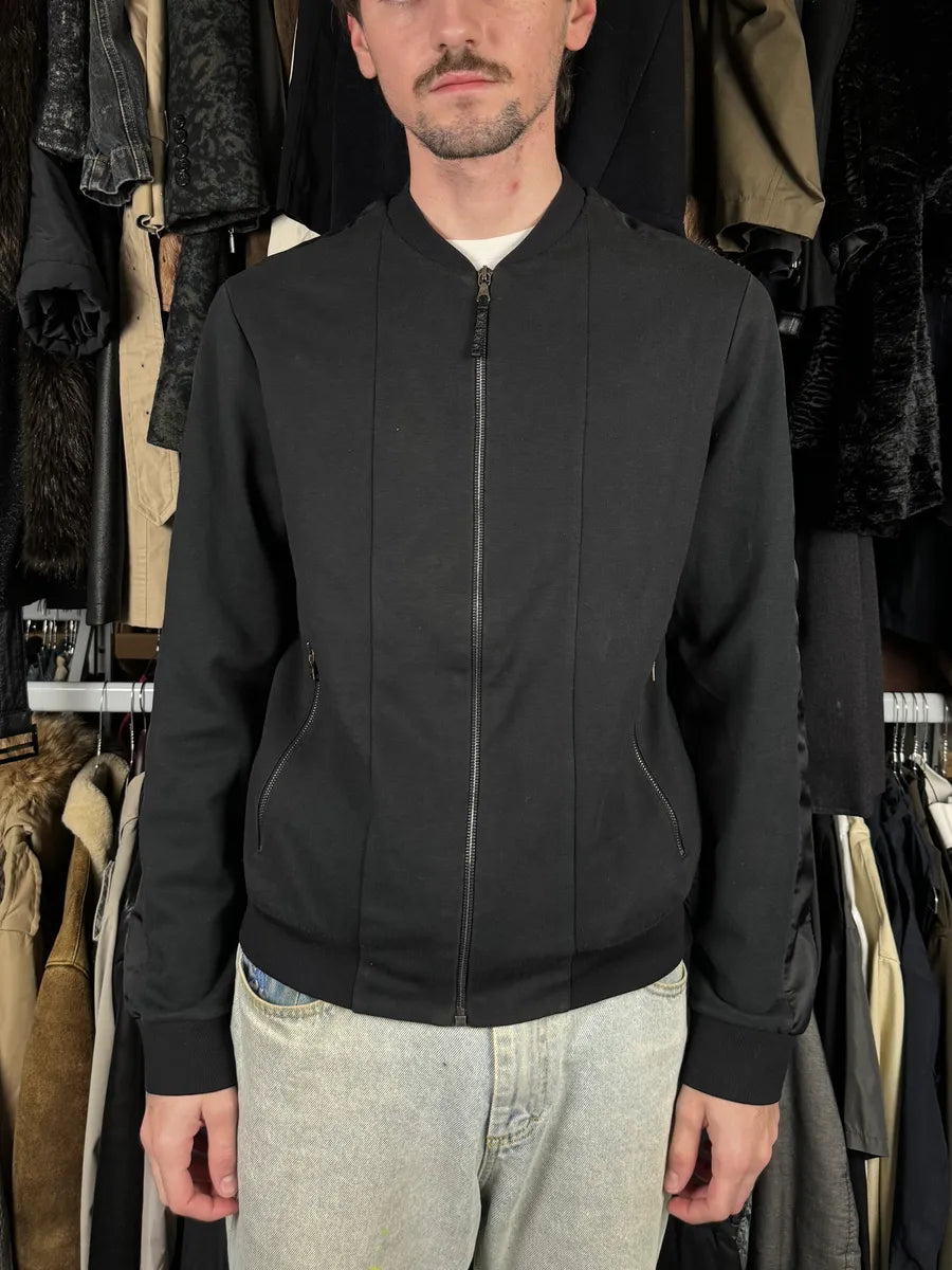 2000s Prada Black Minimalist Hybrid Zip-up Sweater bnZOyYb 1
