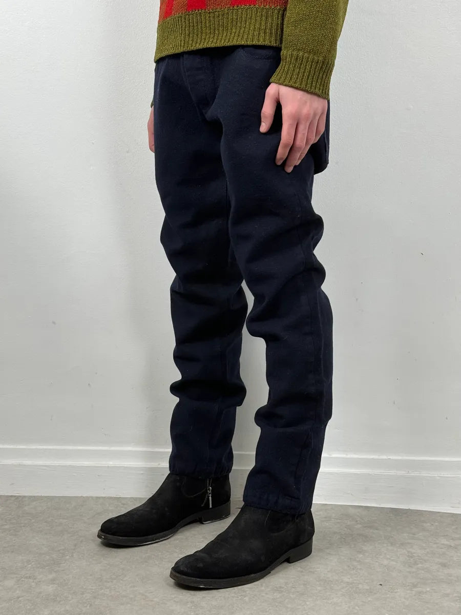 2000s Prada Navy Wool Minimalist Pants CdnzdoA 1
