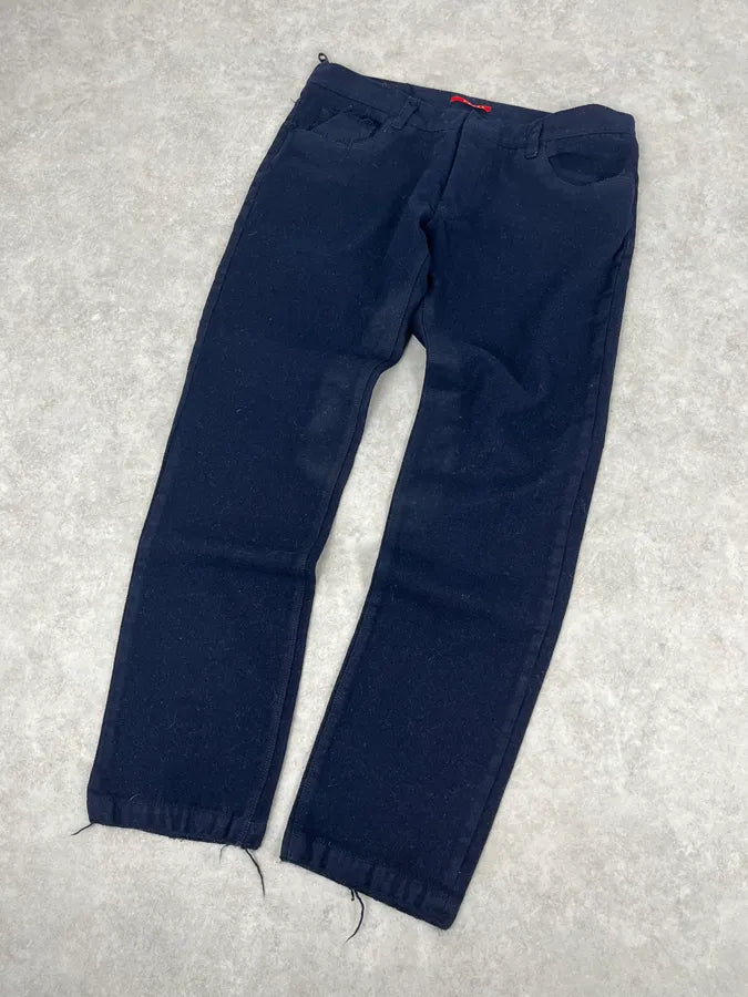 2000s Prada Navy Wool Minimalist Pants CdnzdoA 5