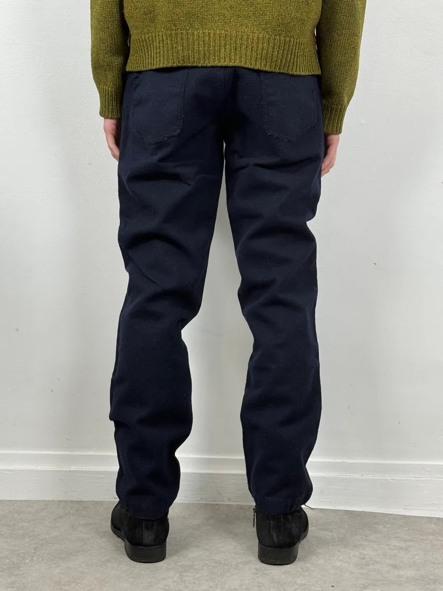 2000s Prada Navy Wool Minimalist Pants CdnzdoA 3