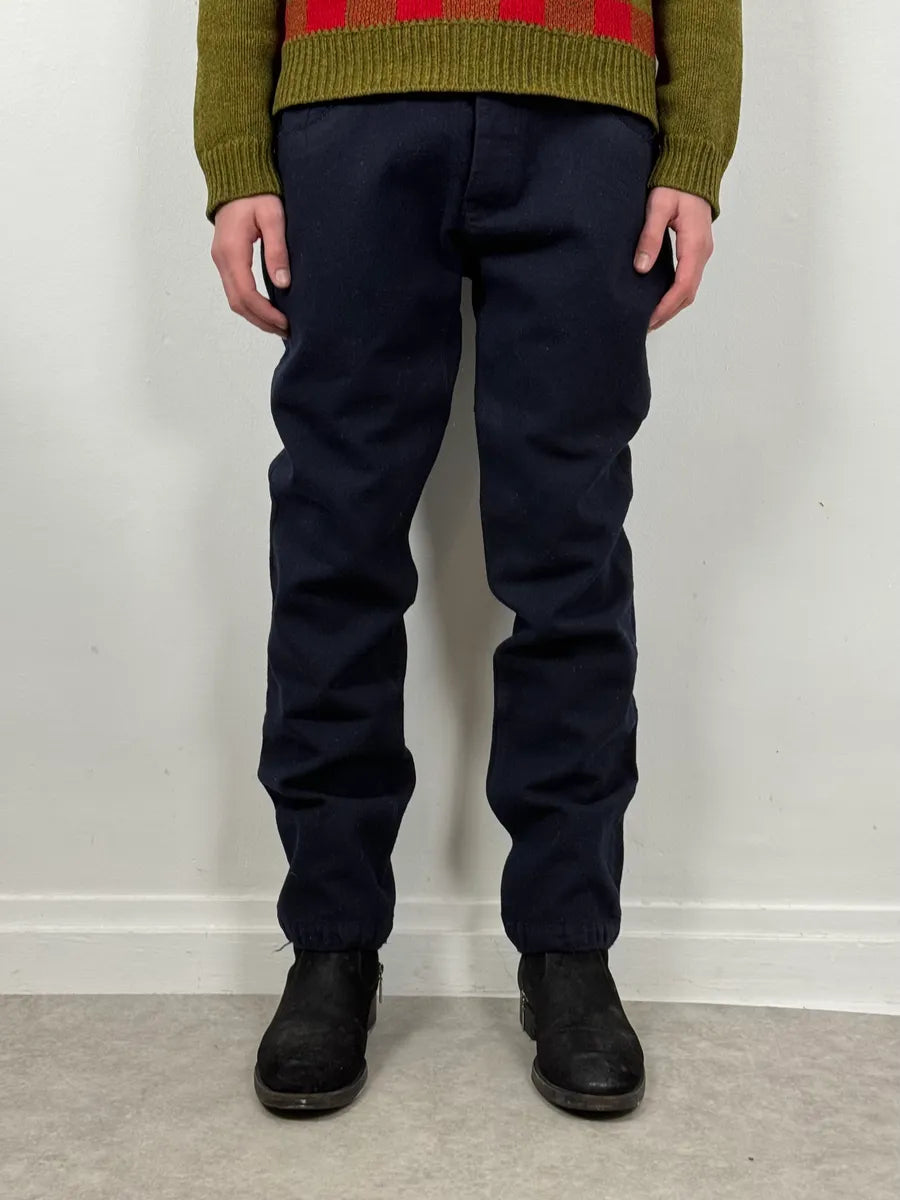 2000s Prada Navy Wool Minimalist Pants CdnzdoA 2