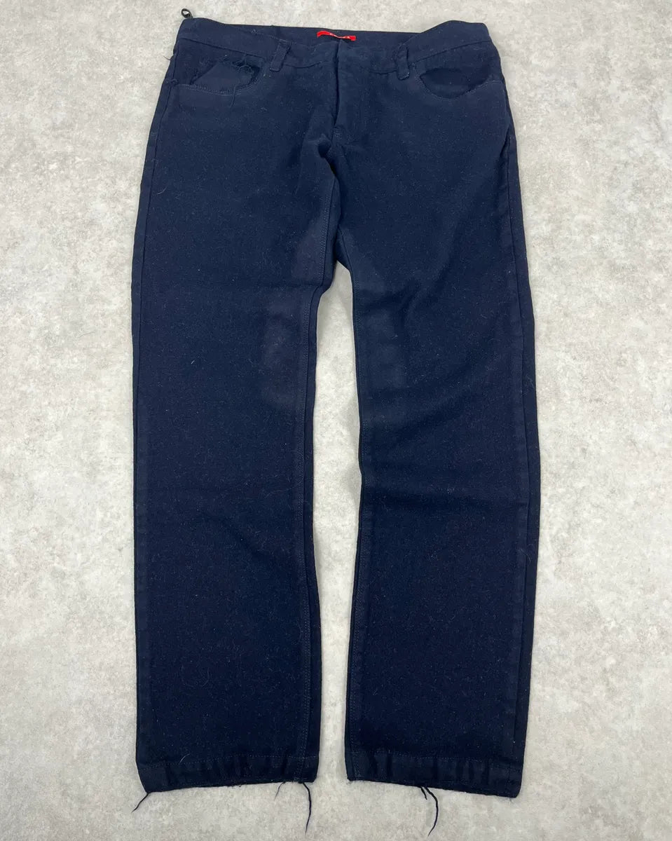 2000s Prada Navy Wool Minimalist Pants CdnzdoA 0
