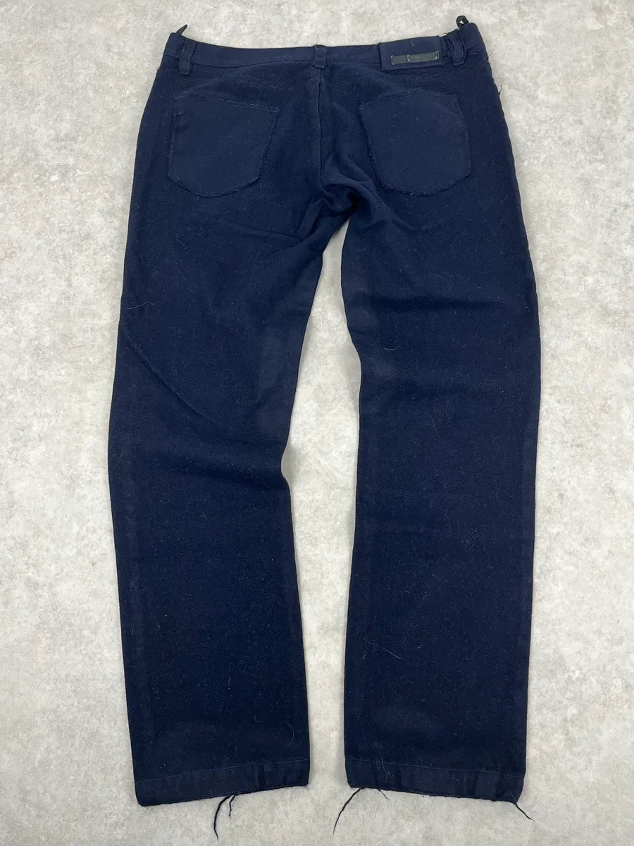 2000s Prada Navy Wool Minimalist Pants CdnzdoA 6