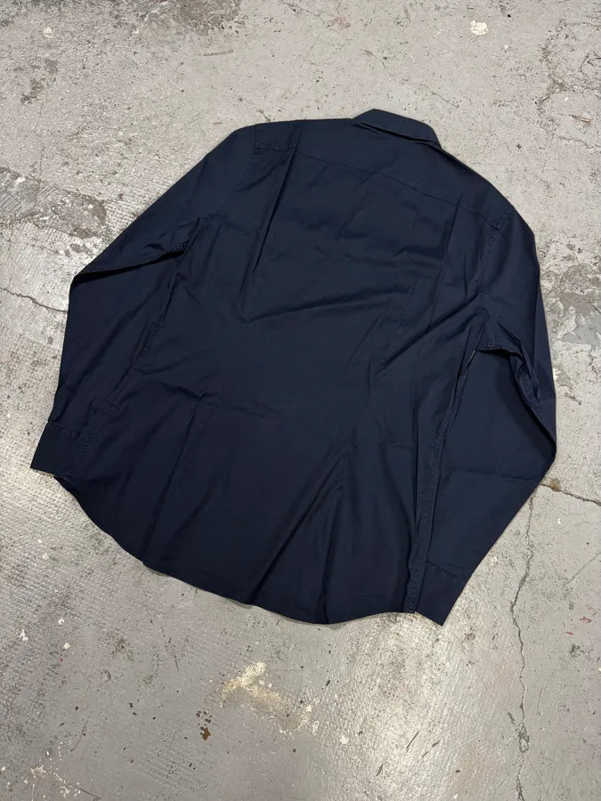 AW2014 Prada Navy Minimalist Shirt qOhlYAR 3