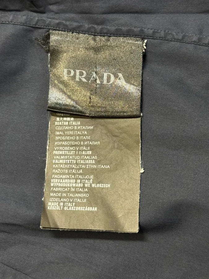 AW2014 Prada Navy Minimalist Shirt qOhlYAR 6