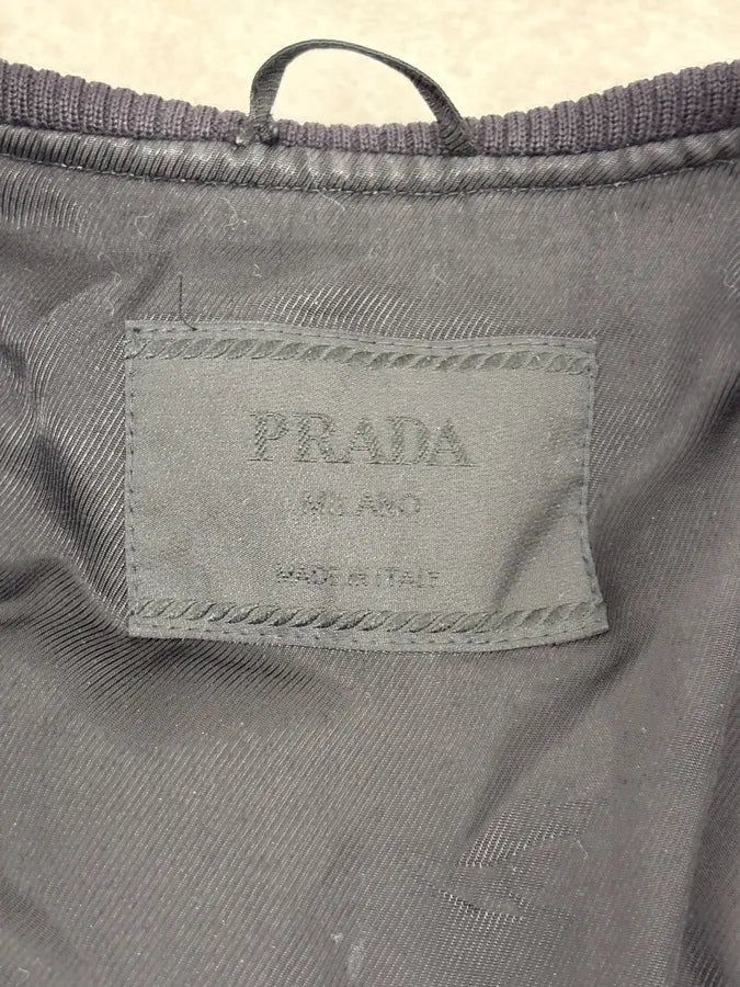 2000s Prada Navy Nylon Bomber Jacket FRItqjr 9