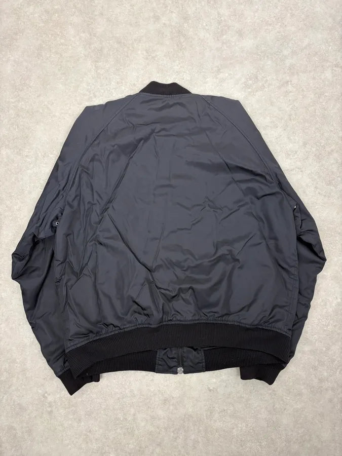 2000s Prada Navy Nylon Bomber Jacket FRItqjr 5