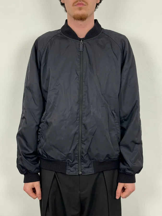 2000s Prada Navy Nylon Bomber Jacket FRItqjr 1