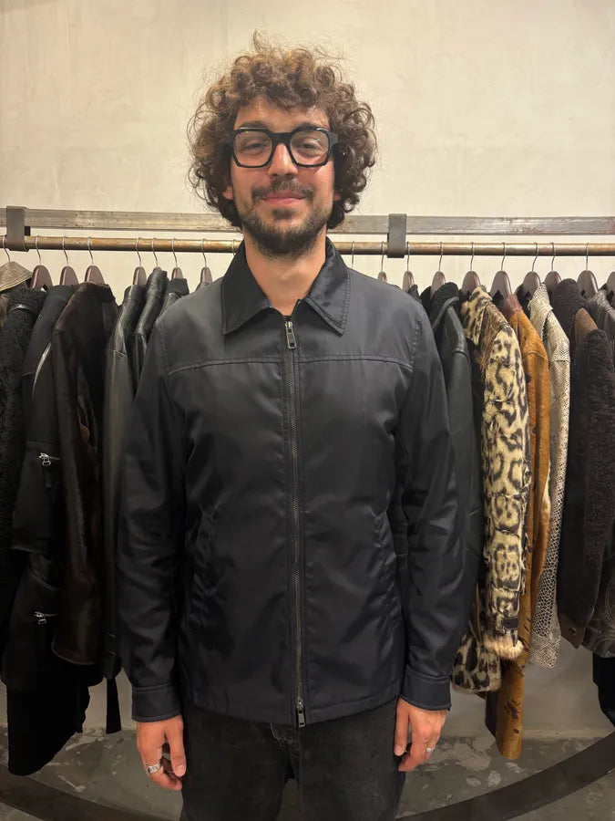 2000s Prada Navy Nylon Coach Jacket MtxdFCX 1