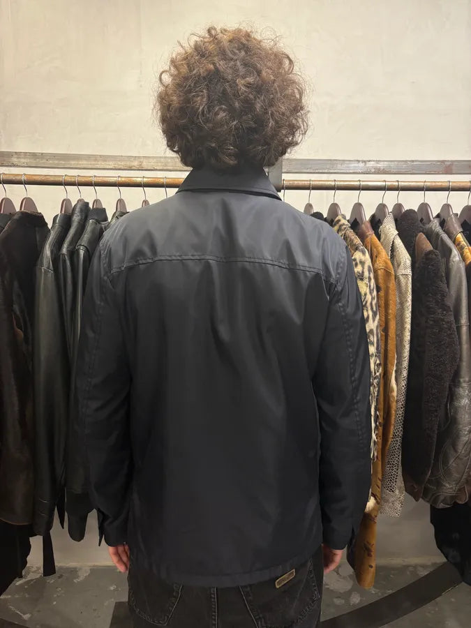 2000s Prada Navy Nylon Coach Jacket MtxdFCX 2