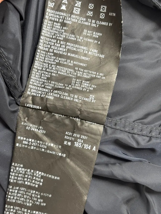 AW2010 Prada Navy Nylon Lamb Skin Trim Windbreaker Jacket cDjarkD 12