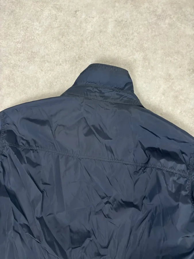 AW2010 Prada Navy Nylon Lamb Skin Trim Windbreaker Jacket cDjarkD 5