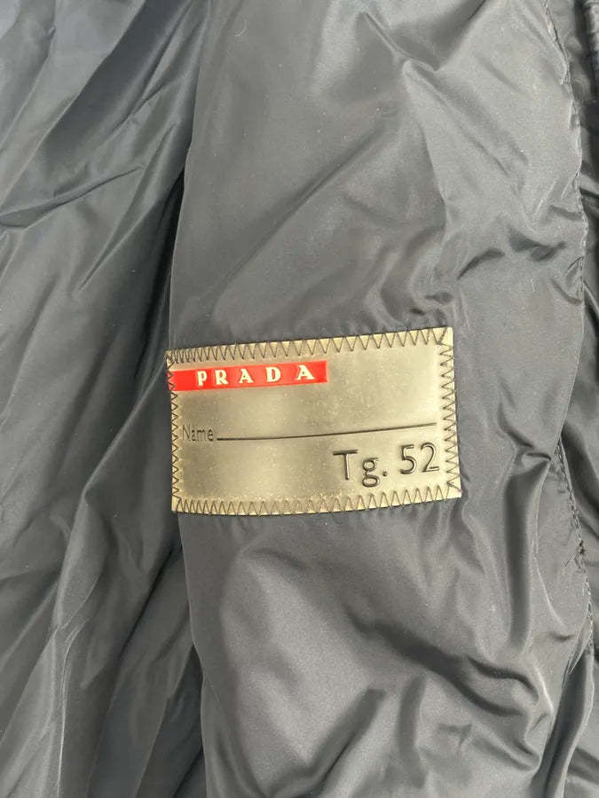 AW2010 Prada Navy Nylon Lamb Skin Trim Windbreaker Jacket cDjarkD 9